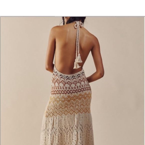 Free People Ikat Oasis Maxi Dress Halter Crochet
Knit buckles size L - Picture 4 of 12